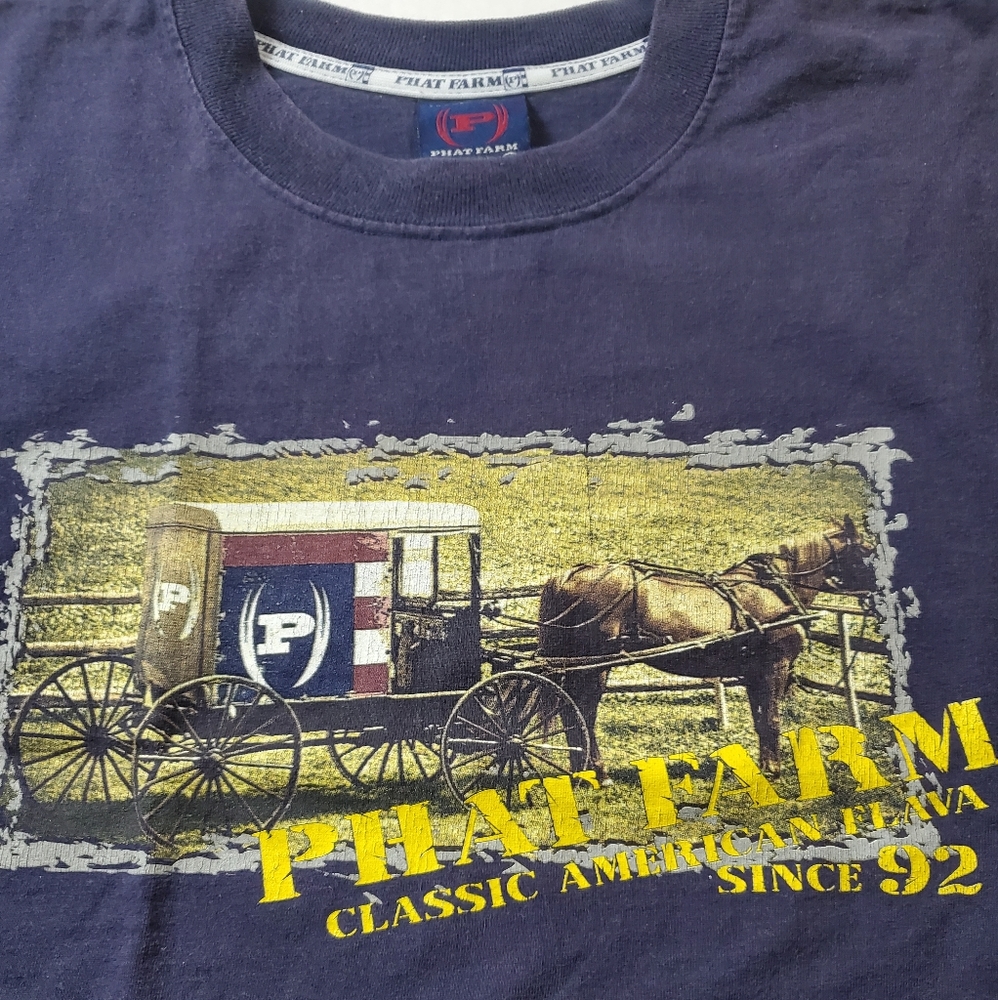 Vtg. Phat Farm XL  TSHIRT blue